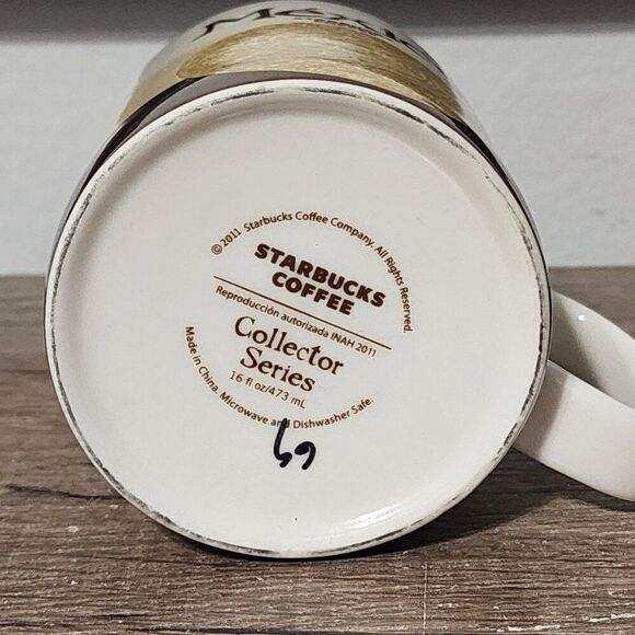 Starbucks Mexico Coffee Cup Global Icon Collectors Series 16oz Aztec Mug - Picture 3 of 4